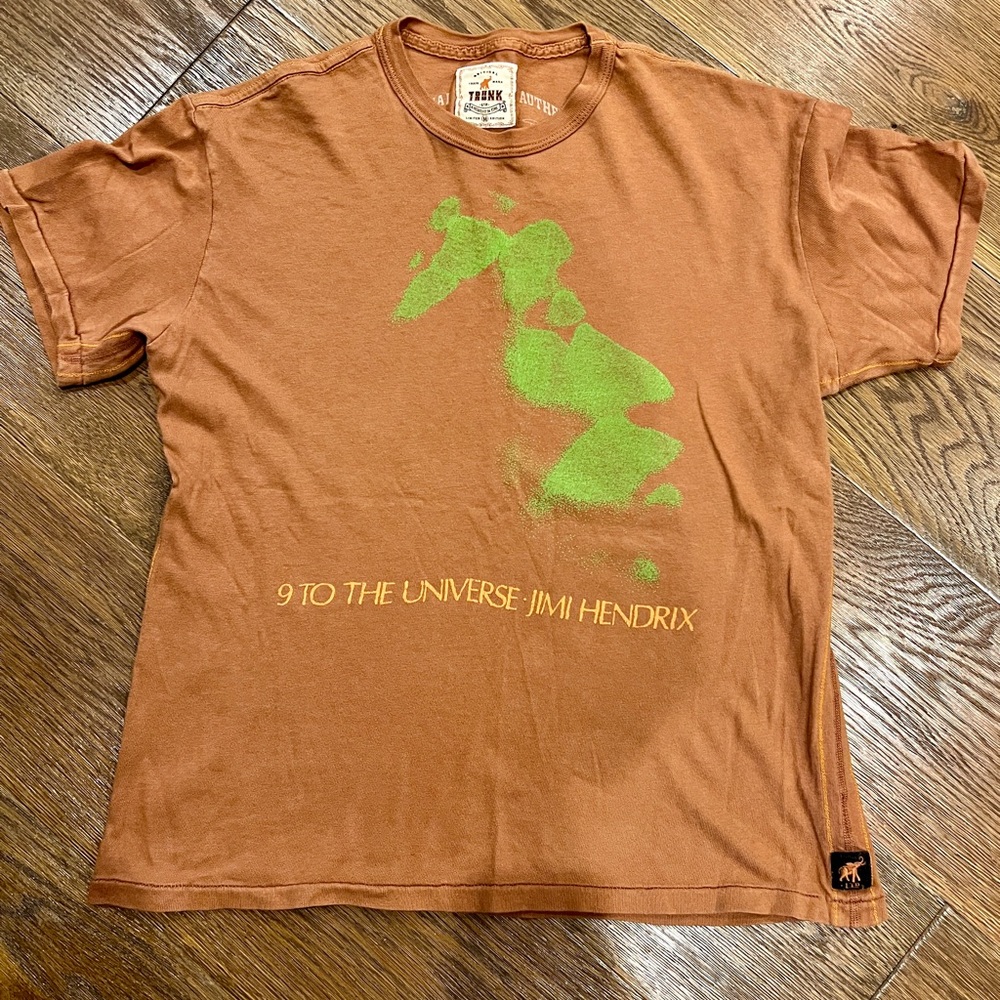 Trunk Ltd Brown Tee with Green Jimi Hendrix Graphic